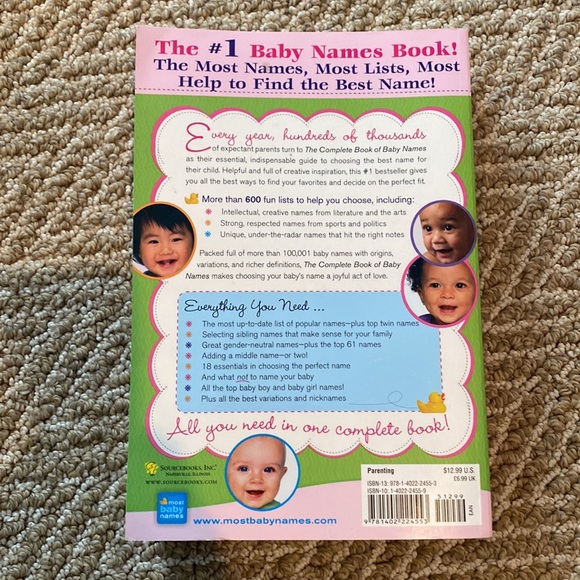 EUC Complete Book of Baby Name - Picture 2 of 3